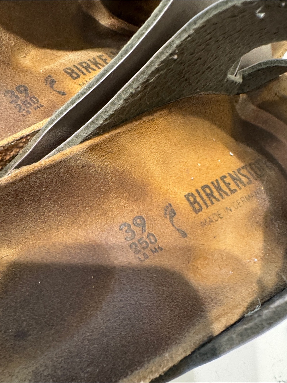Birkenstock Taupe Double Buckle Sandals with Copper Buckles - Picture 9 of 10